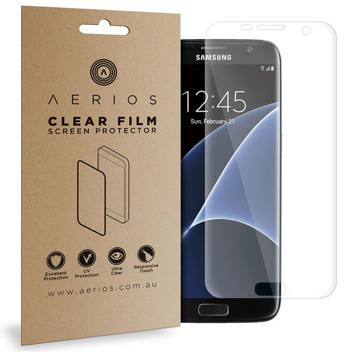 Aerios (2-Pack) Full Coverage TPU Film Screen Protector for Samsung Galaxy S7 Edge